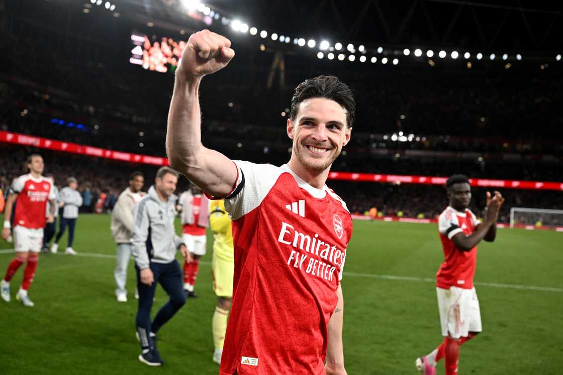 Arsenal ta mori hazakar Declan Rice, wanda ya zura kwallaye kuma ya hana abokan hamayya samun nasara kansu.