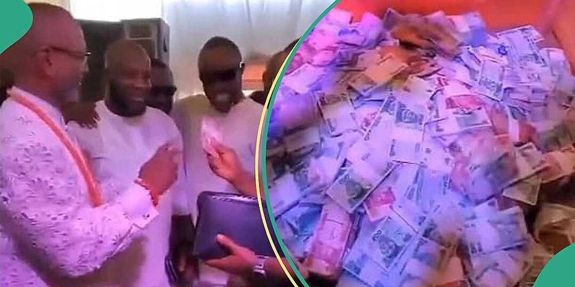 Igbo men fill big box with wads of cash at event