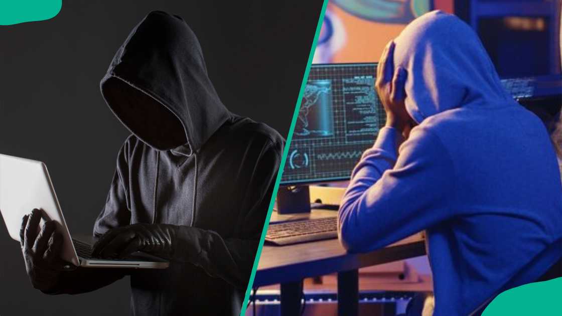 Hackers wearing hoodies Hackers wearing hoodies