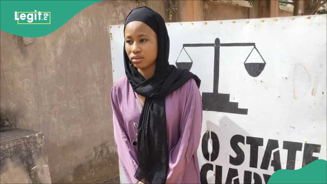 Hamdiyya Sidi a bakin kotun da ake mata shari'a a Sokoto Hamdiyya Sidi a bakin kotun da ake mata shari'a a Sokoto