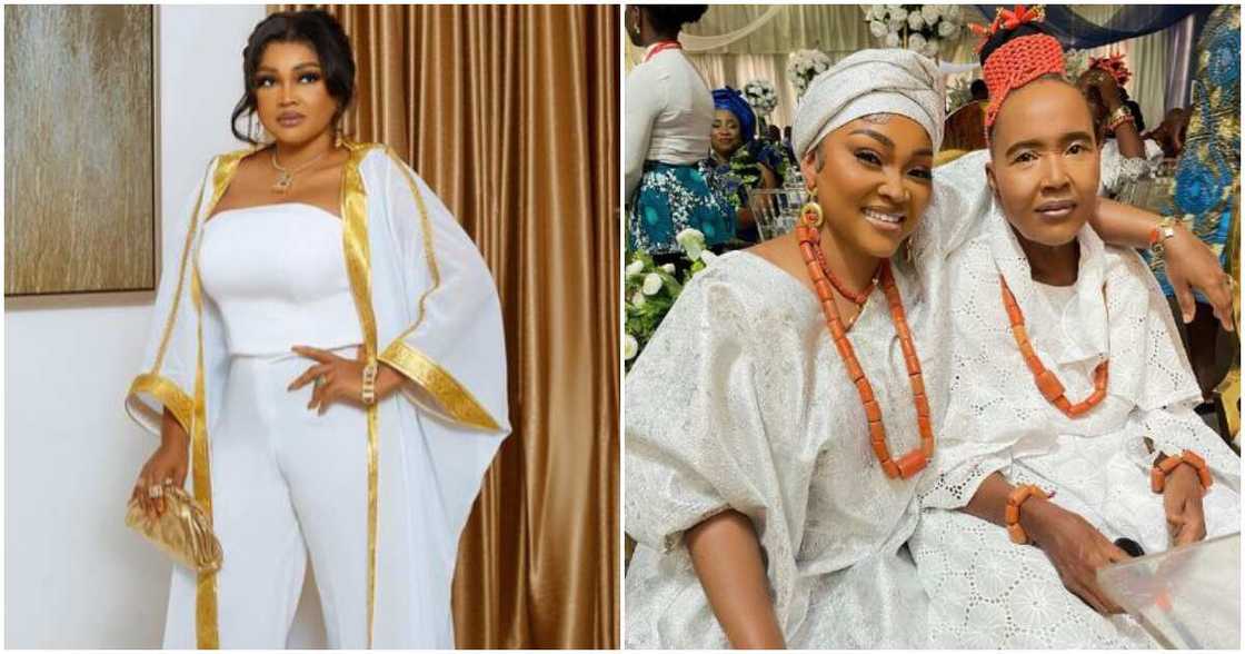 Actress Mercy Aigbe and her mum Actress Mercy Aigbe and her mum