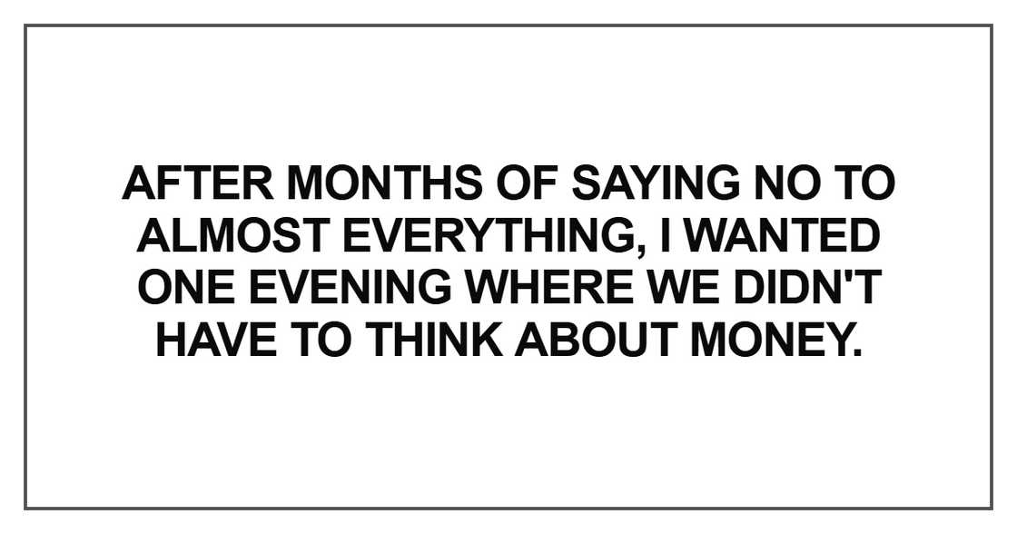 After months of saying no to almost everything After months of saying no to almost everything