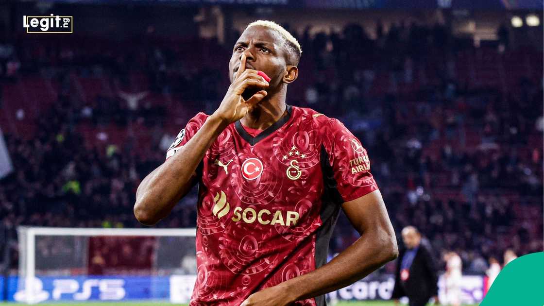 Victor Osimhen, 2025/26 UEFA Champions League, Ajax, Galatasaray, Johan Cruijff ArenA, Amsterdam, Netherlands. Victor Osimhen, 2025/26 UEFA Champions League, Ajax, Galatasaray, Johan Cruijff ArenA, Amsterdam, Netherlands.