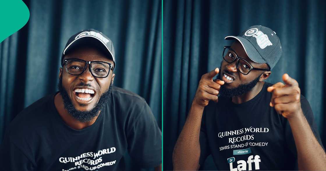 Benue-born comedian Dr. Laff Ijuo eyes Guinness World Record for longest stand-up comedy show by an individual. Benue-born comedian Dr. Laff Ijuo eyes Guinness World Record for longest stand-up comedy show by an individual.