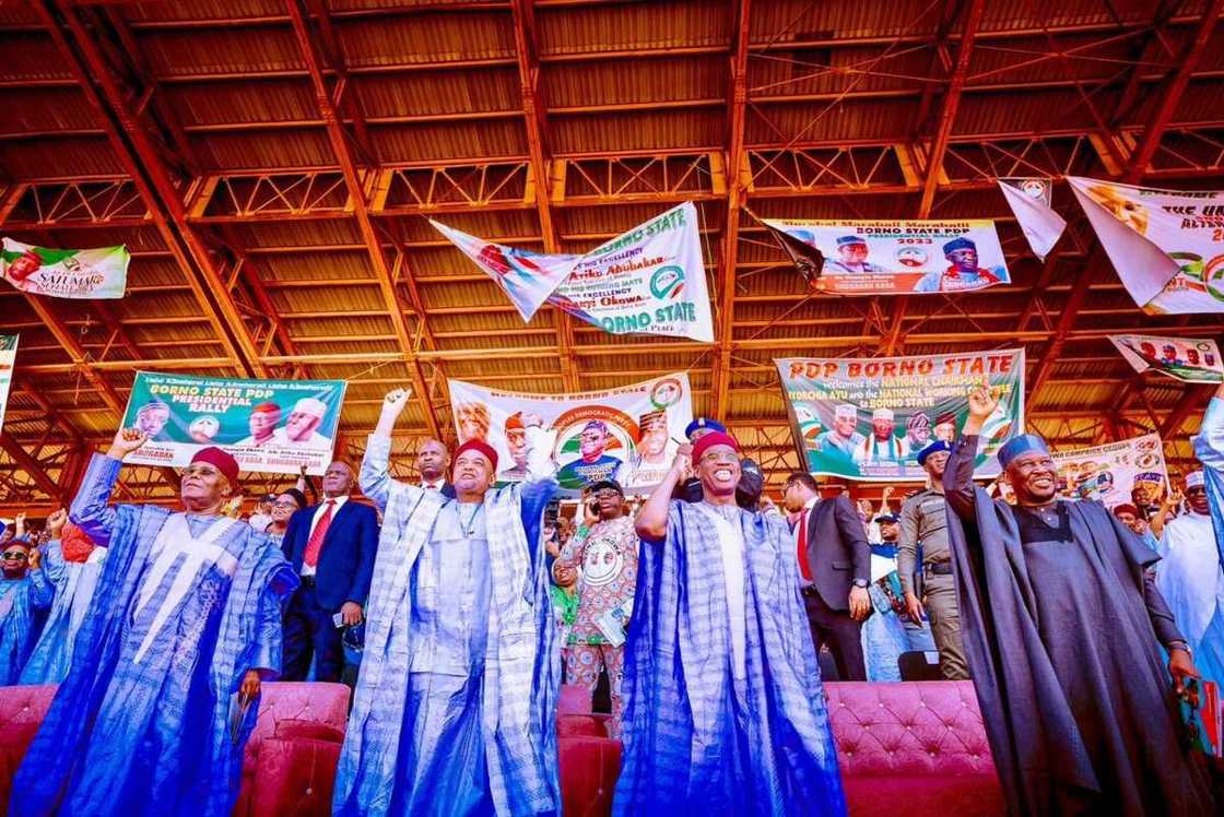 2023 general election, Presidential Campaign Mega Rally, Borno state, Femi Fani-Kayode, Dino Melaye, APC, PDP, Atiku Abubakar 2023 general election, Presidential Campaign Mega Rally, Borno state, Femi Fani-Kayode, Dino Melaye, APC, PDP, Atiku Abubakar