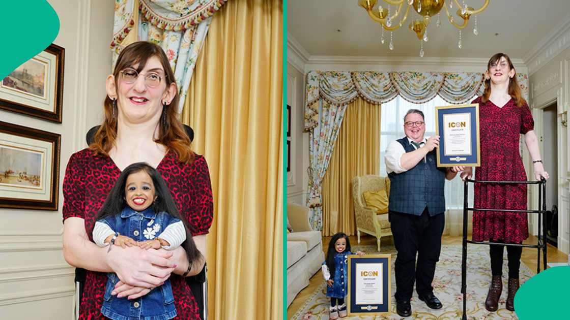 Tallest and shortest women meet for the first time