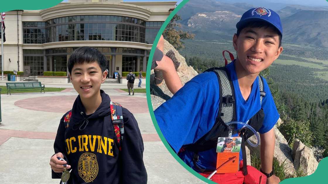 Clovis Hung at Fullerton College (L). Clovis Hung at Philmont Scout Ranch (R).