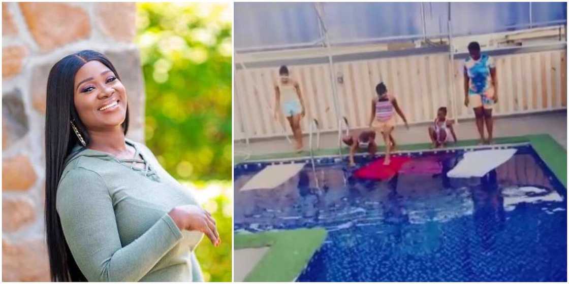 Actress Mercy Johnson claims she and her children walked on water, fans react Actress Mercy Johnson claims she and her children walked on water, fans react