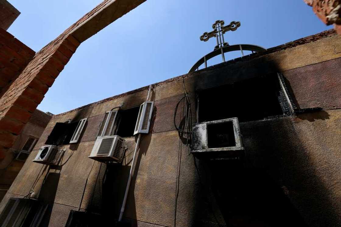 The electrical fire on Sunday ripped through the Abu Sifin church in Imbaba, a working class district west of the Nile River, part of Giza governorate in greater Cairo The electrical fire on Sunday ripped through the Abu Sifin church in Imbaba, a working class district west of the Nile River, part of Giza governorate in greater Cairo