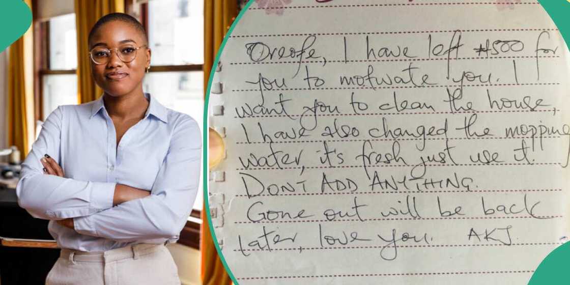 Photos of a handwritten note a dad left for his son.
