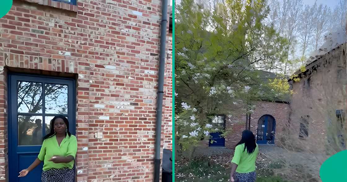 A woman living with family in the same compound shows the compound set-up. A woman living with family in the same compound shows the compound set-up.