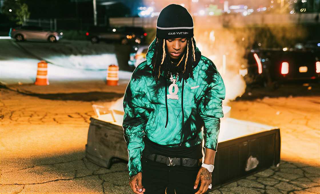 King Von looks down while shooting Riot featuring Lil Durk. King Von looks down while shooting Riot featuring Lil Durk.