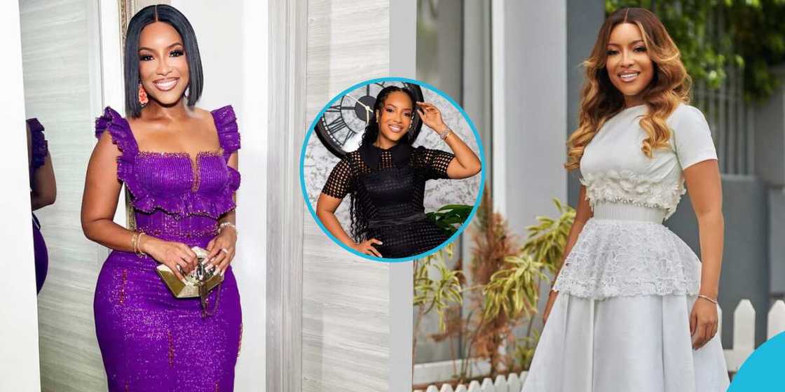 Joselyn Dumas flaunts her smooth skin in a collared black mesh dress and charming braids hairstyle