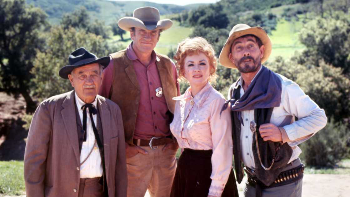 Publicity portrait of the cast of Gunsmoke