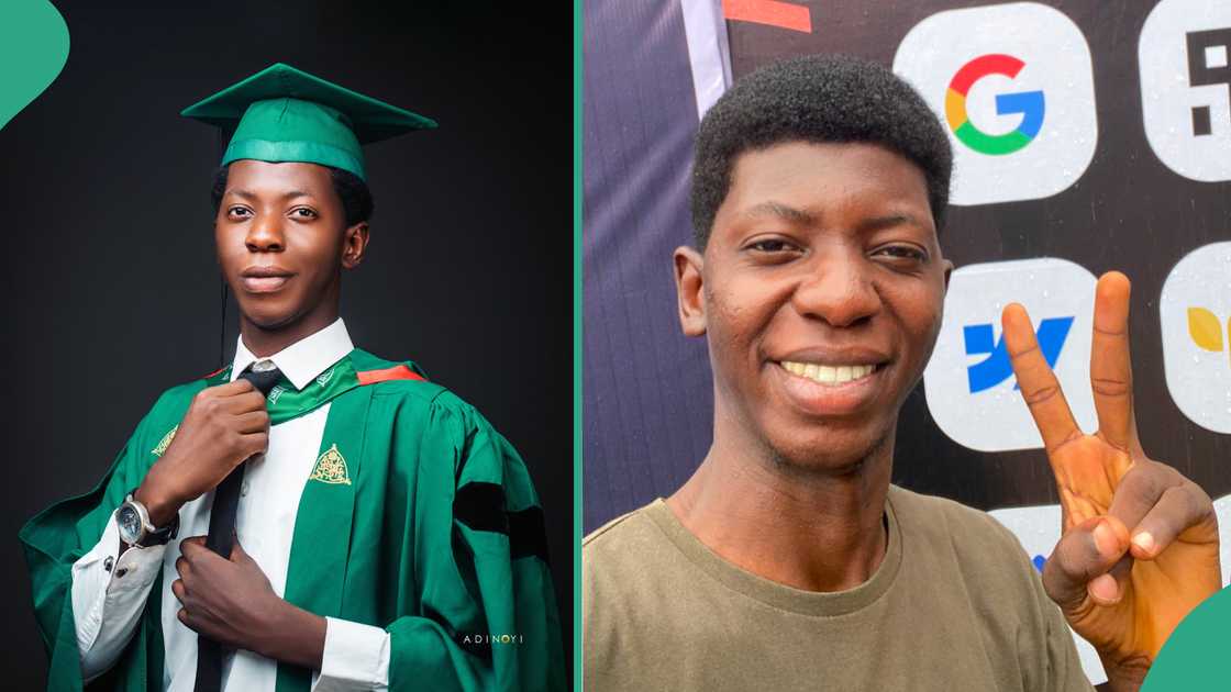 Young man goes viral after announcing his third class degree in a touching way