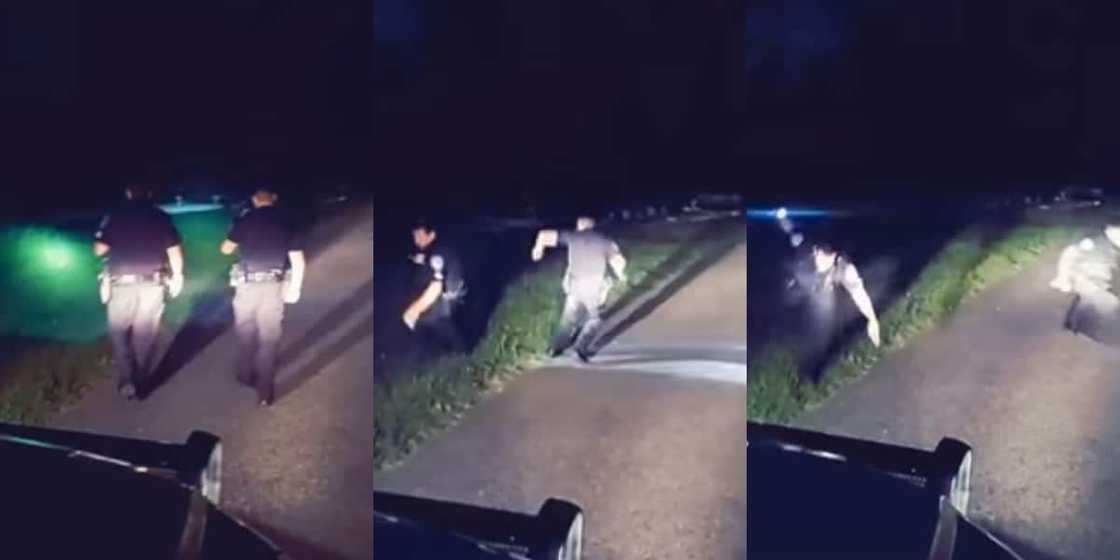 Graveyard, scary, cops, police officers Graveyard, scary, cops, police officers