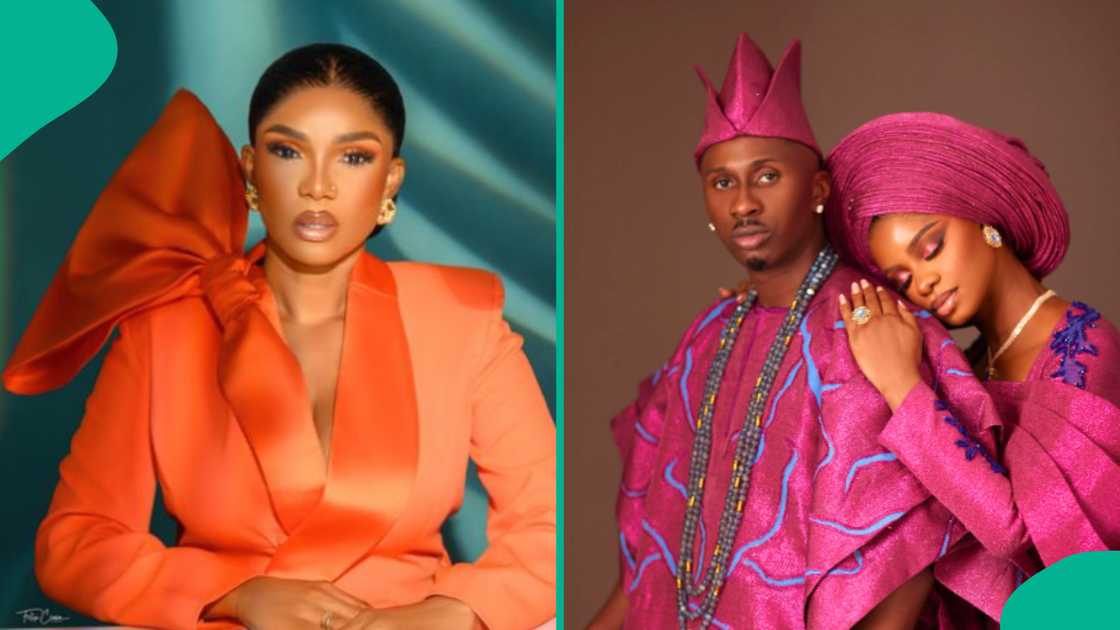 Iyabo Ojo shares Priscilla and boo's engagement hashtag.