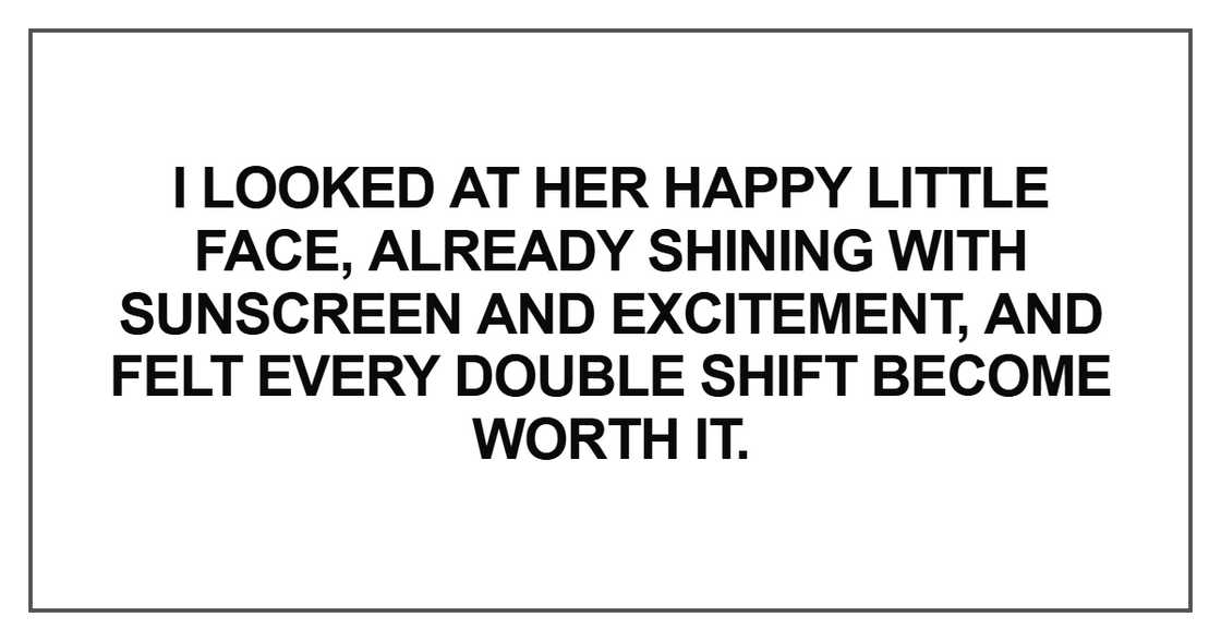 I looked at her happy little face I looked at her happy little face