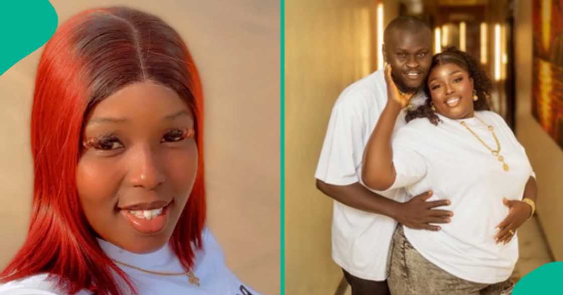 Nigerian woman with three children celebrates getting married.