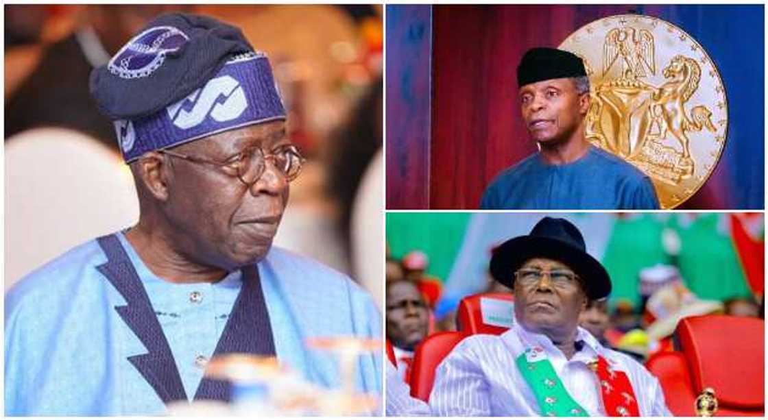 Tinubu, Osinbajo, Atiku