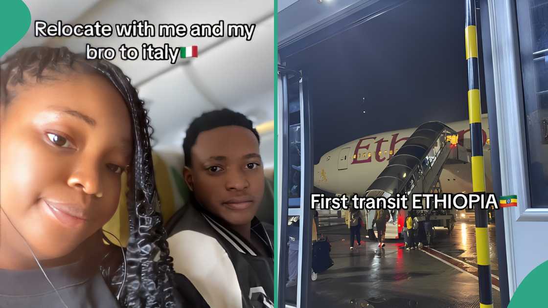 Video as Nigerian lady relocates to Italy with her brother