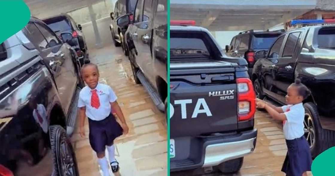 Girl ditches her usual ride, chooses Hilux to take to school