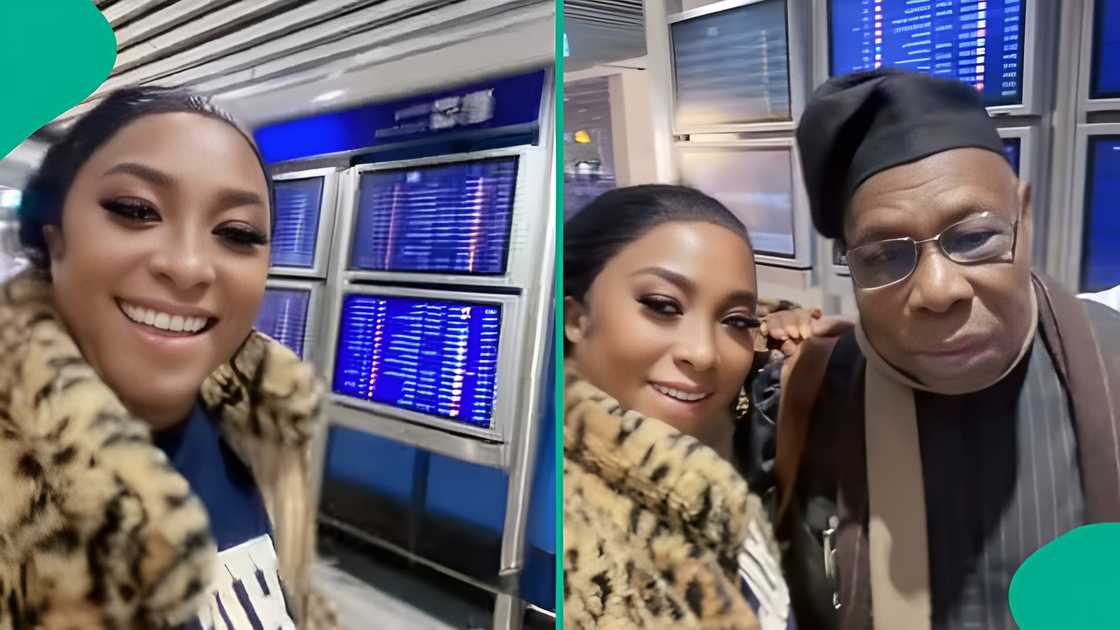 Young lady reveals surprising thing she noticed about Obasanjo during airport encounter