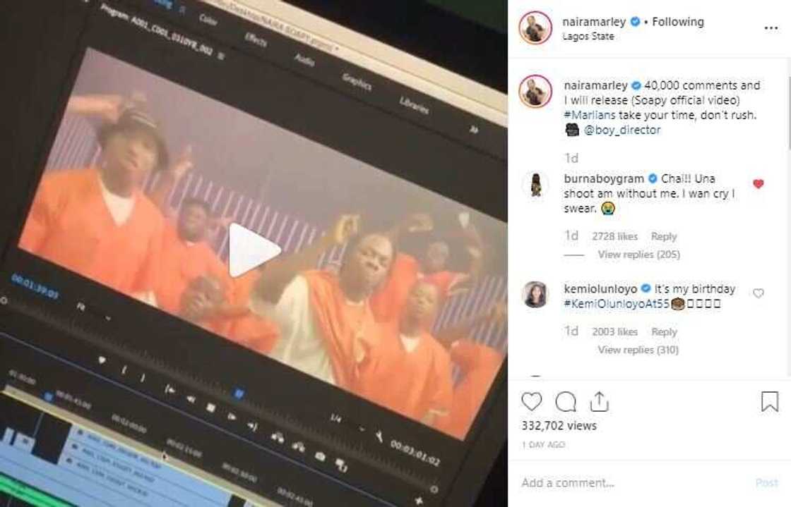 Naira Marley breaks Instagram record in Africa, gets 40,000 comments in 5 hours