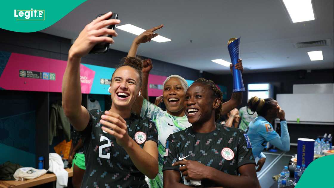 Ashleigh Plumptre, Christy Ucheibe, Onome Ebi, Super Falcons, Nigeria, 2023 FIFA Women's World Cup Ashleigh Plumptre, Christy Ucheibe, Onome Ebi, Super Falcons, Nigeria, 2023 FIFA Women's World Cup