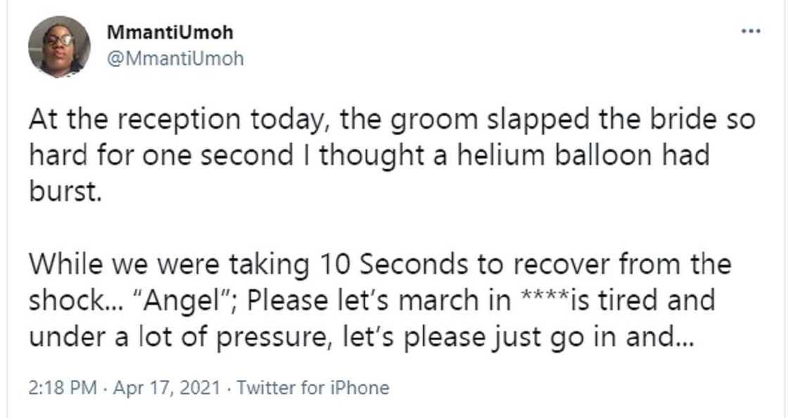 A wurin liyafa, ango ya zabgawa amarya mugun mari, 'yan biki sun sha mamaki A wurin liyafa, ango ya zabgawa amarya mugun mari, 'yan biki sun sha mamaki