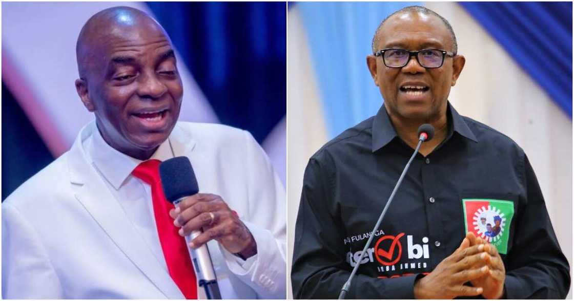 Bishop David Oyedepo, founder of Winners Chapel, Peter Obi, Labour Party, 2023 election Bishop David Oyedepo, founder of Winners Chapel, Peter Obi, Labour Party, 2023 election