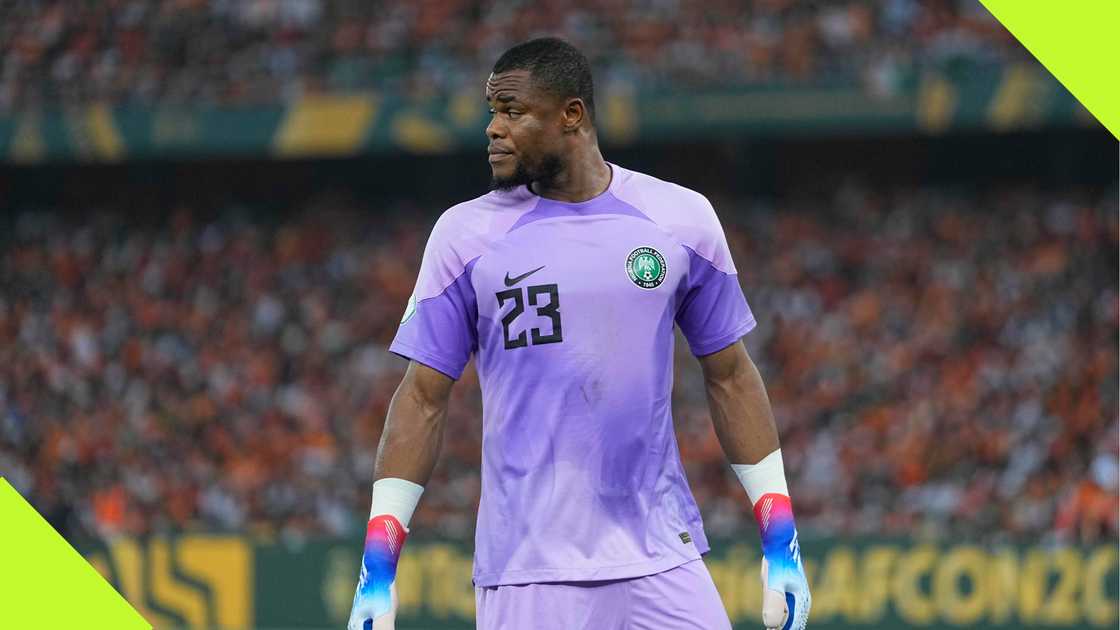 Stanley Nwabali during the AFCON 2023 final against Ivory Coast.