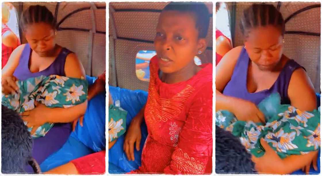 Pregnant woman gives birth in open market. Pregnant woman gives birth in open market.