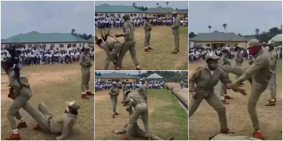 Video Shows Female Corps Members Displaying Amazing Fighting Skills as They Combat & Defeat Male Counterparts Video Shows Female Corps Members Displaying Amazing Fighting Skills as They Combat & Defeat Male Counterparts