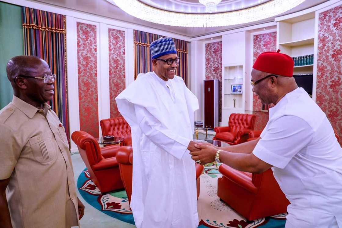Hope Uzodinma meets Buhari Hope Uzodinma meets Buhari