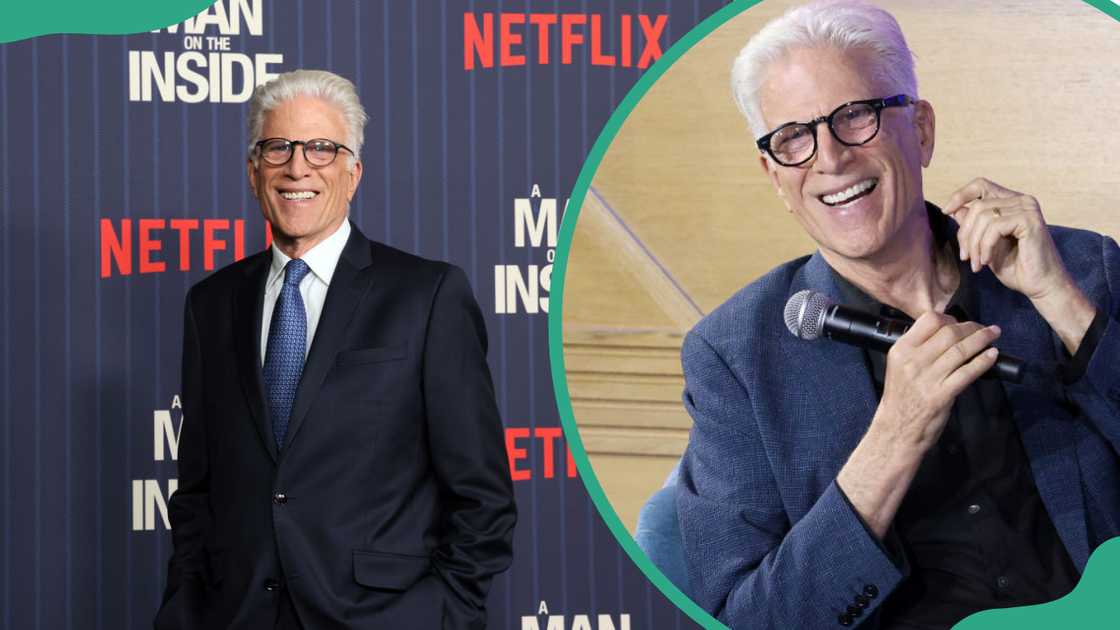 Ted Danson attending Netflix's "A Man on the Inside" premiere and speaking onstage in 2024 Ted Danson attending Netflix's "A Man on the Inside" premiere and speaking onstage in 2024