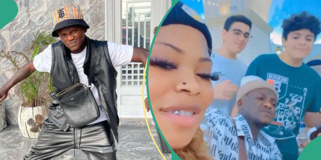 Nigerian singer Portable and kids in Qatar Nigerian singer Portable and kids in Qatar