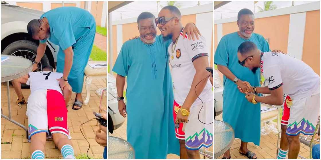 Jnr Pope and Kanayo O kanayo, Jnr Pope prostrates for Kanayo O kanyo Jnr Pope and Kanayo O kanayo, Jnr Pope prostrates for Kanayo O kanyo