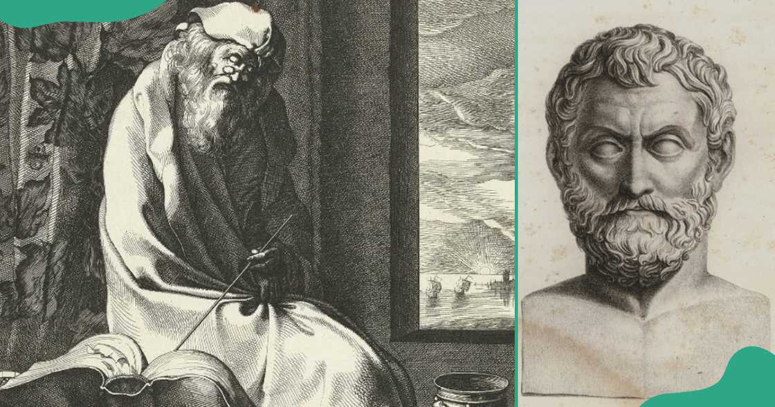 Artistic depictions of Thales of Miletus. Artistic depictions of Thales of Miletus.