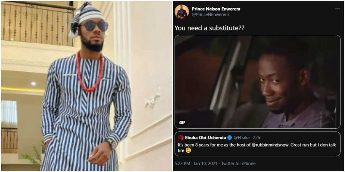 BBNaija's Prince shoots his shot at Ebuka BBNaija's Prince shoots his shot at Ebuka