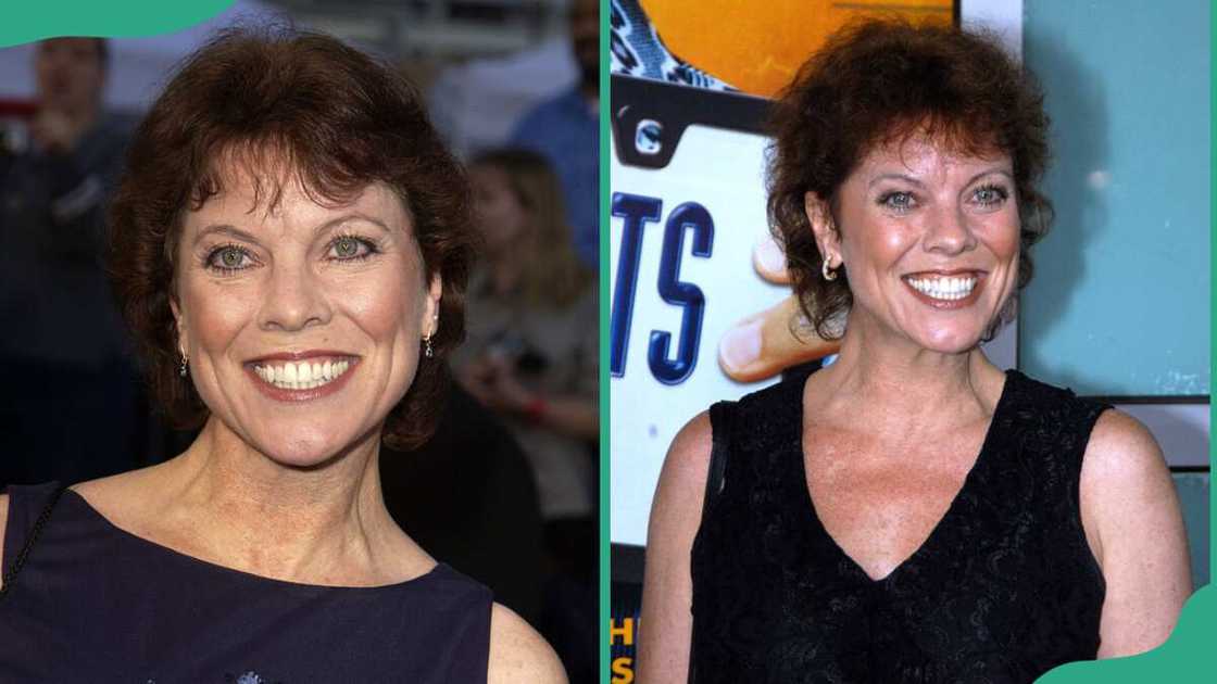 Erin Moran at The Pantages Theater (L) and Cinerama Dome in Hollywood, California, United States (R)