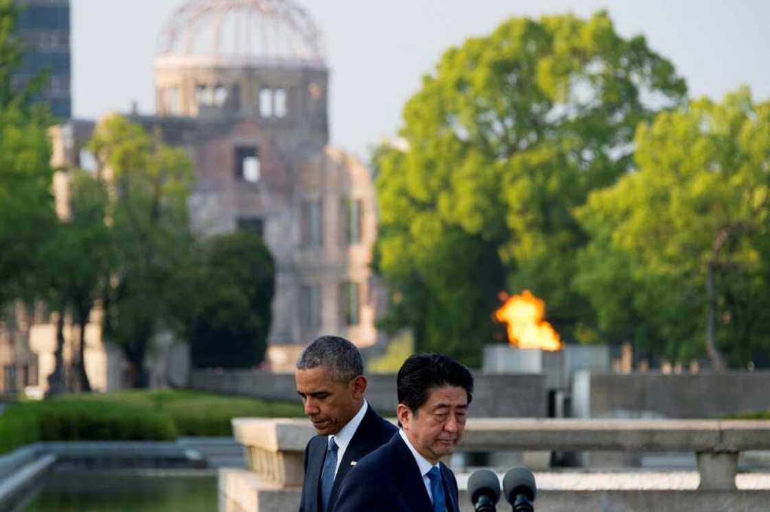 Abe said bringing then-US president Barack Obama to Hiroshima, making him the first sitting US leader to visit, was among his proudest moments Abe said bringing then-US president Barack Obama to Hiroshima, making him the first sitting US leader to visit, was among his proudest moments