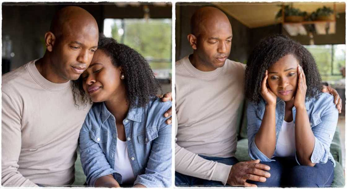 A man is sad as his genotype does not match that of his fiancee. A man is sad as his genotype does not match that of his fiancee.