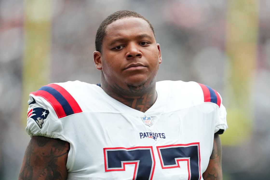 Trent Brown at Allegiant Stadium in Las Vegas, Nevada