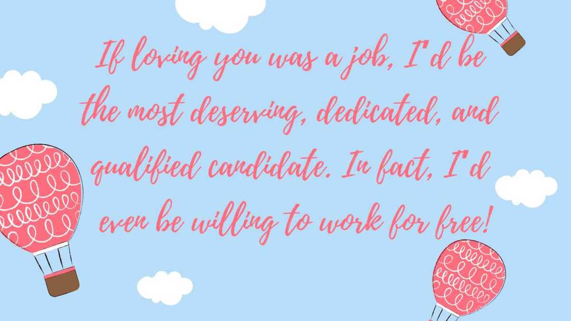 Declaration of love Declaration of love