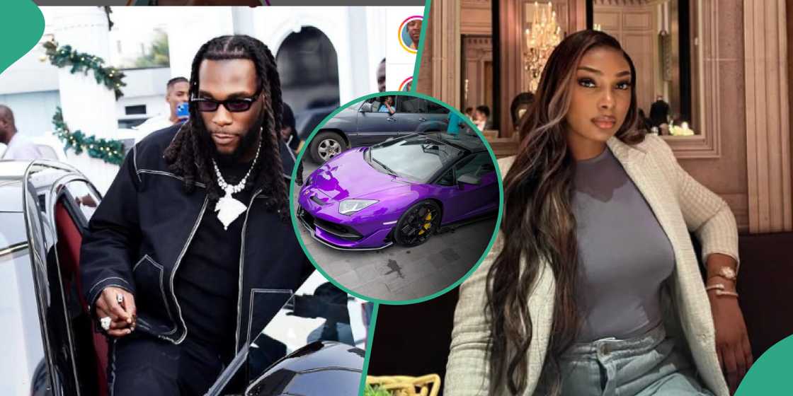 Burna Boy accused of failing to keep his promise on Lamborghini, Sophia Egbueje