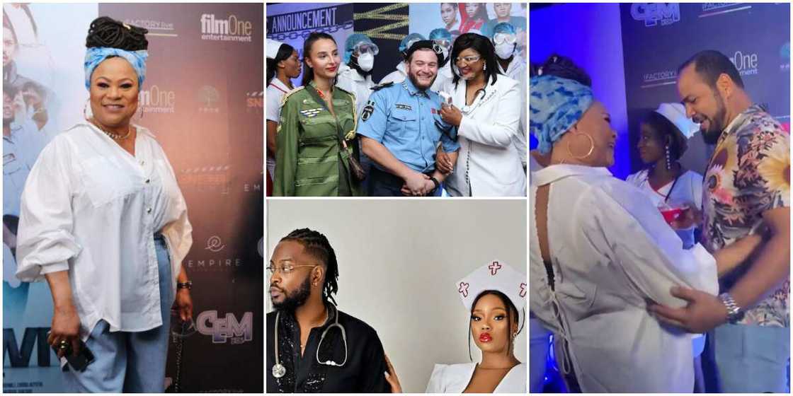 Celebs Storm Movie Premiere Dressed As Doctors, Nurses, Sola Sobowale, Ramsey Noah Gets Fans Gushing Celebs Storm Movie Premiere Dressed As Doctors, Nurses, Sola Sobowale, Ramsey Noah Gets Fans Gushing