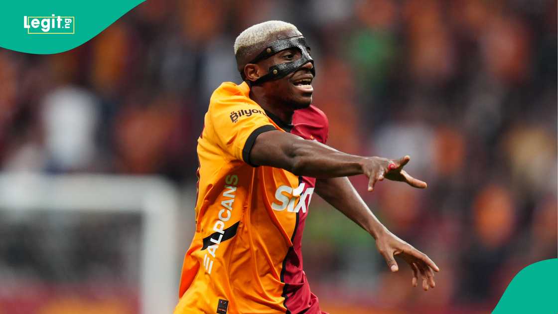 Victor Osimhen, Galatasaray, Istanbul Basaksehir, Rams Park, Istanbul, Turkiye, Super Lig. Victor Osimhen, Galatasaray, Istanbul Basaksehir, Rams Park, Istanbul, Turkiye, Super Lig.
