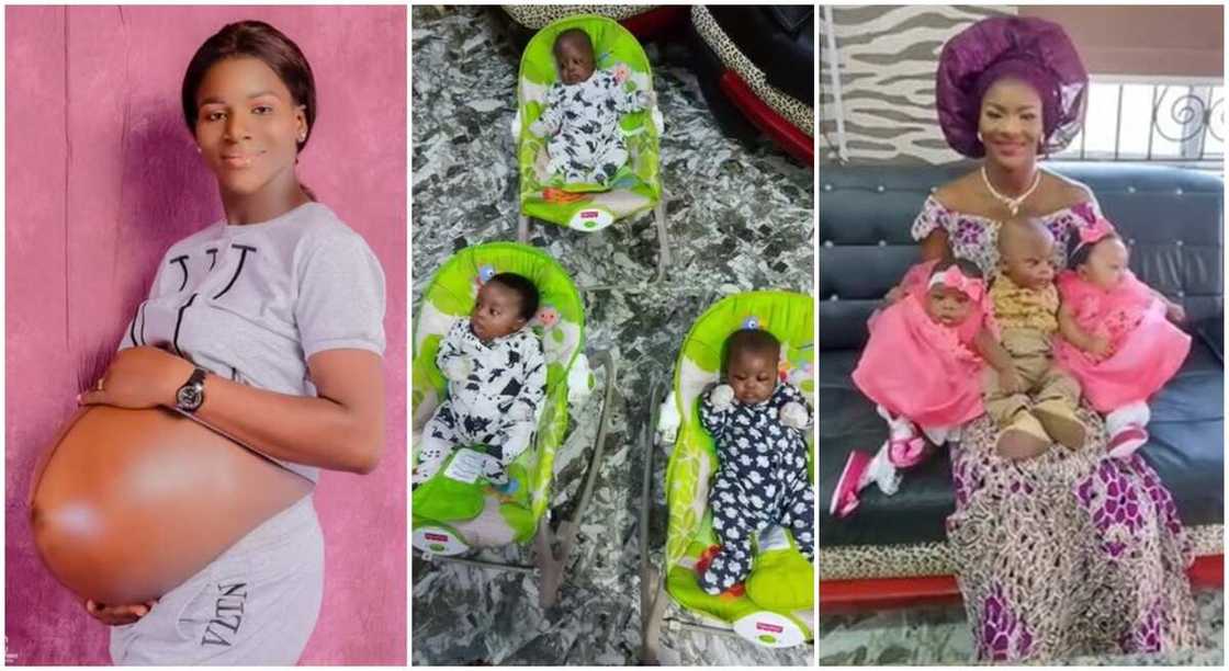 Ify flaunts her baby bump and the triplets she welcomed to the admiration of Nigerians. Ify flaunts her baby bump and the triplets she welcomed to the admiration of Nigerians.