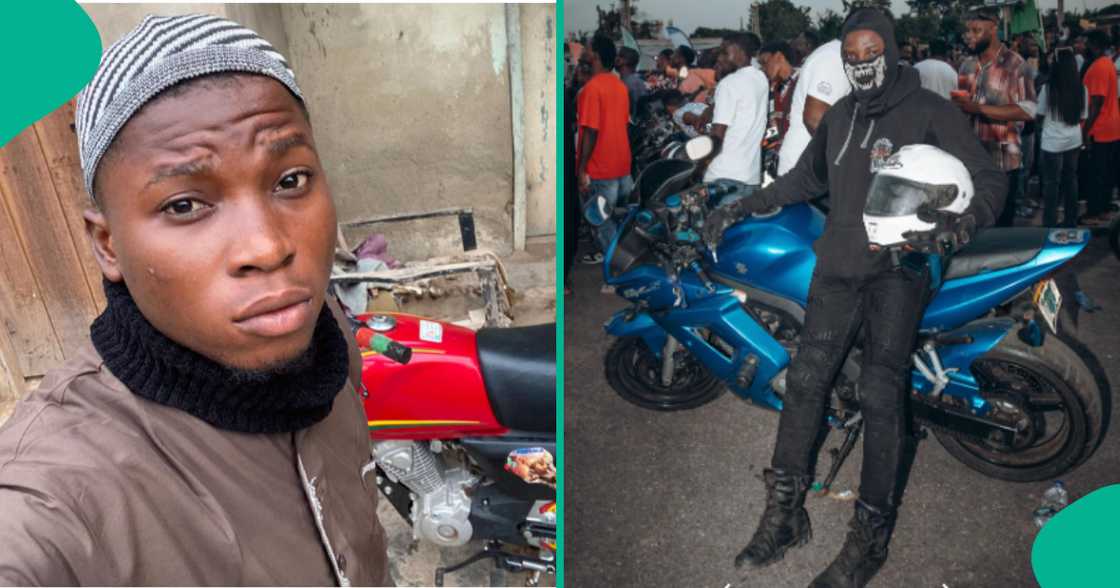Nigerian man shows off his six bikes and one car on TikTok Nigerian man shows off his six bikes and one car on TikTok